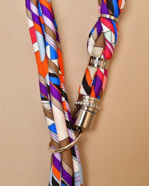 La Piscine Paris Collier en tissu imprimé à anneaux Emilio Pucci*Femme Bijoux