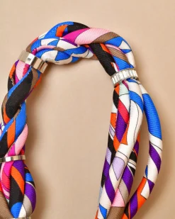 La Piscine Paris Collier en tissu imprimé à anneaux Emilio Pucci*Femme Bijoux