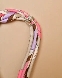 La Piscine Paris Collier en tissu imprimé à anneaux Emilio Pucci*Femme Bijoux