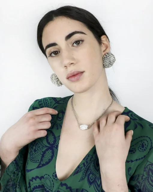 La Piscine Paris Collier métal rhodié Swarovski*Femme Bijoux