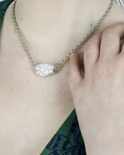 La Piscine Paris Collier métal rhodié Swarovski*Femme Bijoux