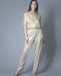 La Piscine Paris Combinaison en jersey métallisée beige Nude*Femme Combinaisons