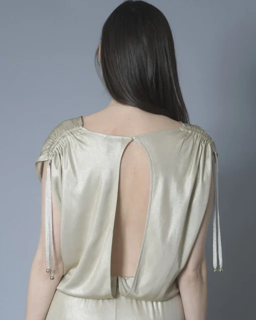 La Piscine Paris Combinaison en jersey métallisée beige Nude*Femme Combinaisons