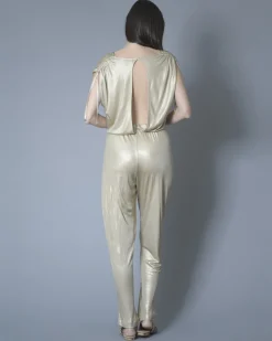 La Piscine Paris Combinaison en jersey métallisée beige Nude*Femme Combinaisons