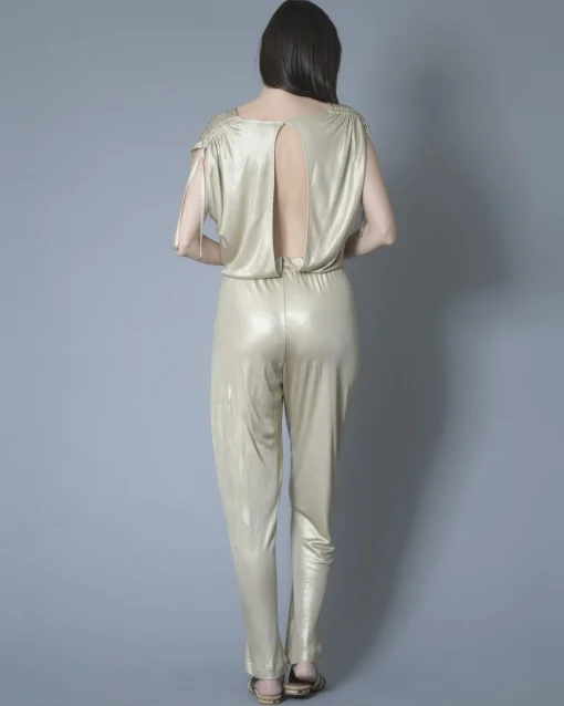 La Piscine Paris Combinaison en jersey métallisée beige Nude*Femme Combinaisons
