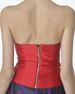 La Piscine Paris Corset bustier cœur en sequin violet Space Simona Corsellini*Femme Tops