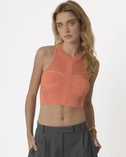 La Piscine Paris Crop-top sans manches Elisabetta Franchi*Femme Tops