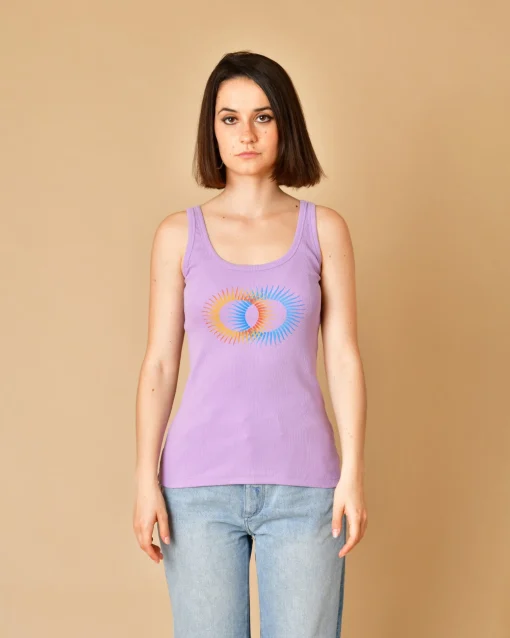La Piscine Paris Débardeur en coton à imprimé Béatrice B*Femme T-Shirts
