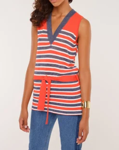 La Piscine Paris Débardeur long à rayures Chacok*Femme Tops