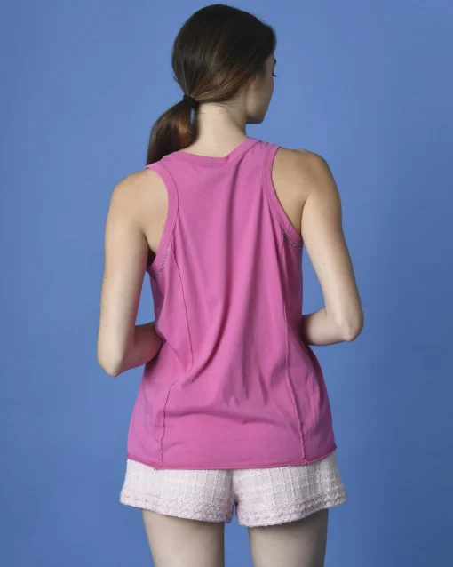 La Piscine Paris Débardeur sans manches à strass Nude*Femme T-Shirts