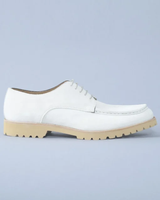 La Piscine Paris Derbies en daim blanc cassé Eleventy*Homme Chaussures