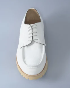 La Piscine Paris Derbies en daim blanc cassé Eleventy*Homme Chaussures