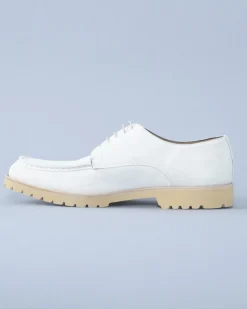 La Piscine Paris Derbies en daim blanc cassé Eleventy*Homme Chaussures