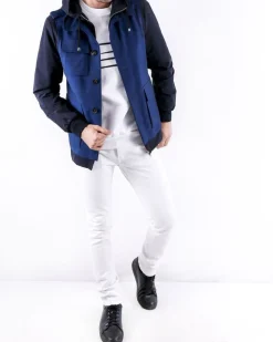 La Piscine Paris Double blouson bicolore à capuche Ly Adams*Homme Blousons & Vestes