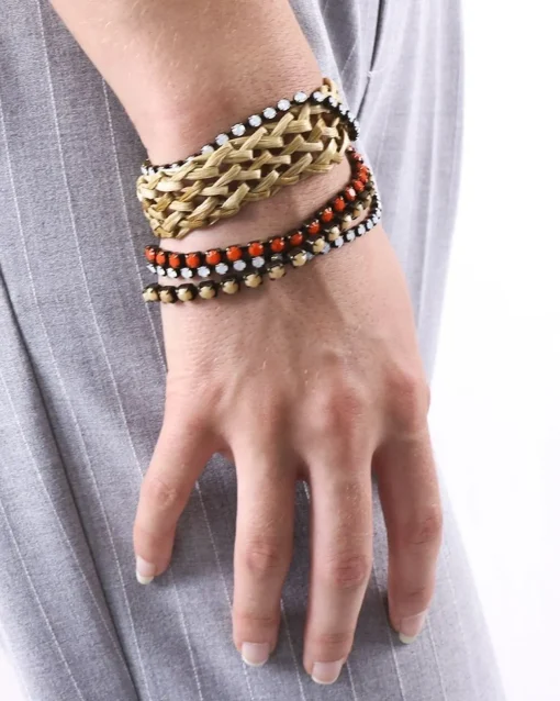 La Piscine Paris Doubles gourmettes à pierres tricolores Appartamento*Femme Bijoux