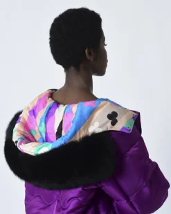 La Piscine Paris Doudoune à capuche et fourrure Emilio Pucci*Femme Manteaux