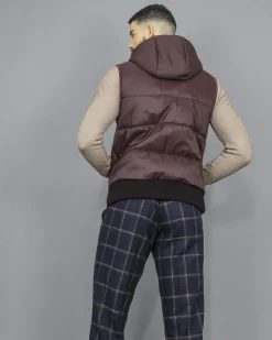 La Piscine Paris Doudoune sans manches en daim à capuche amovible Casheart*Homme Blousons & Vestes