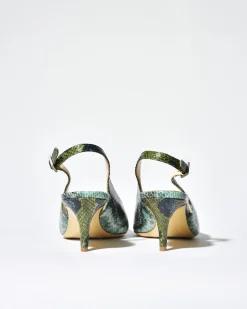 La Piscine Paris Escarpins en cuir effet python Mercadal*Femme Chaussures
