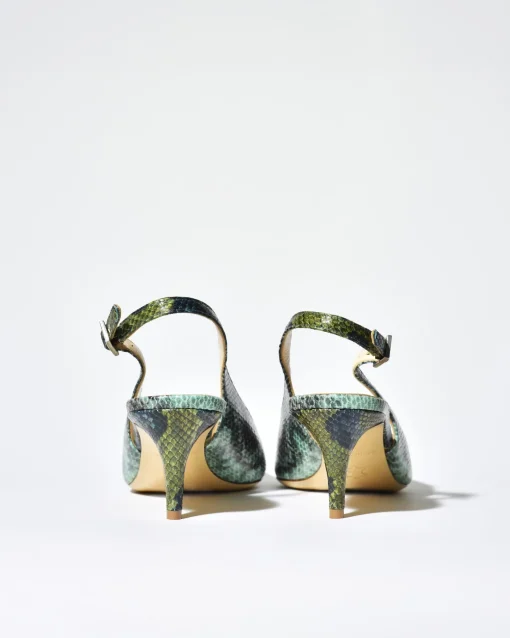 La Piscine Paris Escarpins en cuir effet python Mercadal*Femme Chaussures
