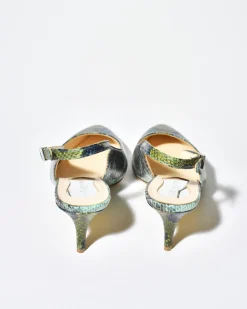 La Piscine Paris Escarpins en cuir effet python Mercadal*Femme Chaussures