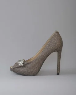 La Piscine Paris Escarpins en cuir à bouts ouverts ornées de cristaux Guess*Femme Chaussures