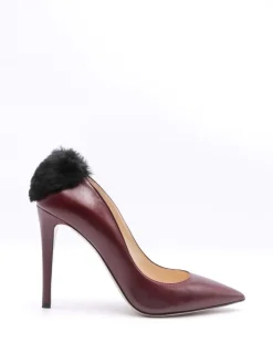 La Piscine Paris Escarpins en cuir à empiècement fourrure Maria Grazia Severi*Femme Chaussures