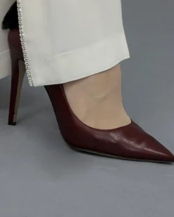 La Piscine Paris Escarpins en cuir à empiècement fourrure Maria Grazia Severi*Femme Chaussures