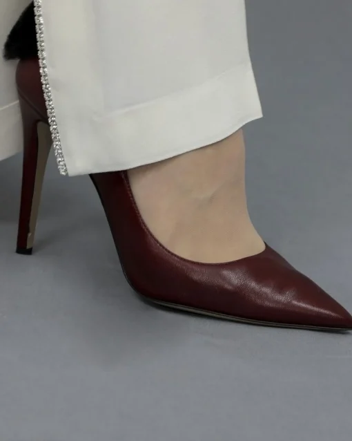 La Piscine Paris Escarpins en cuir à empiècement fourrure Maria Grazia Severi*Femme Chaussures