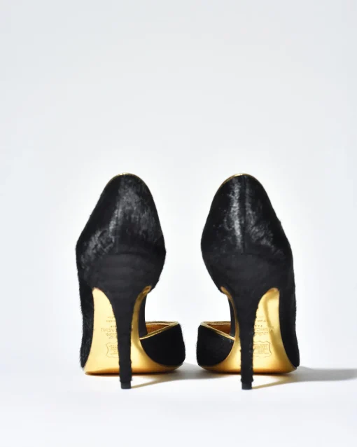 La Piscine Paris Escarpins en cuir et fourrure Mercadal*Femme Chaussures