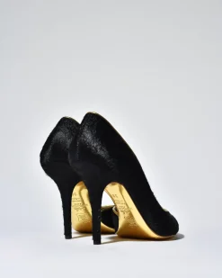 La Piscine Paris Escarpins en cuir et fourrure Mercadal*Femme Chaussures