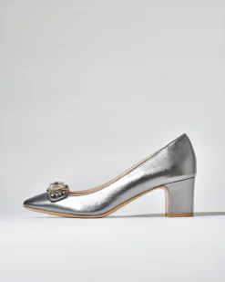 La Piscine Paris Escarpins en cuir métallisé Mercadal*Femme Chaussures