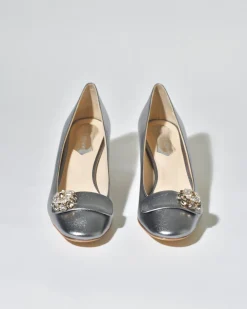 La Piscine Paris Escarpins en cuir métallisé Mercadal*Femme Chaussures