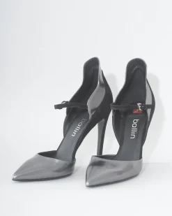 La Piscine Paris Escarpins en daim à empiècements en cuir lisse métallisé Ballin*Femme Chaussures
