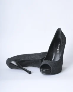 La Piscine Paris Escarpins en jean à bouts ouverts Dsquared2*Femme Chaussures
