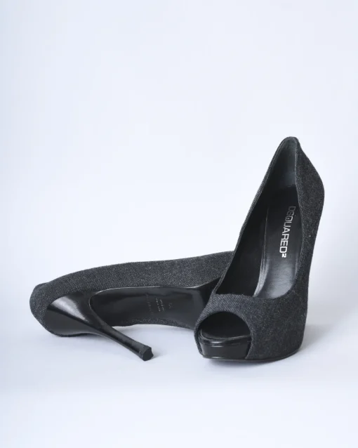 La Piscine Paris Escarpins en jean à bouts ouverts Dsquared2*Femme Chaussures