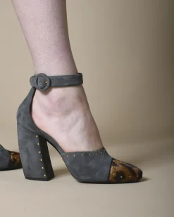 La Piscine Paris Escarpins en daim à empiècements Prada*Femme Chaussures