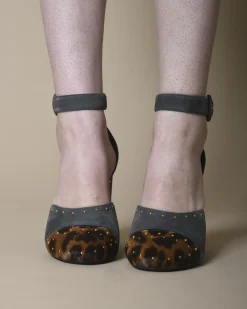 La Piscine Paris Escarpins en daim à empiècements Prada*Femme Chaussures