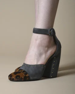La Piscine Paris Escarpins en daim à empiècements Prada*Femme Chaussures