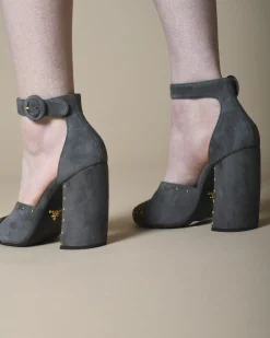 La Piscine Paris Escarpins en daim à empiècements Prada*Femme Chaussures