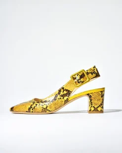La Piscine Paris Escarpins en cuir effet python Mercadal*Femme Chaussures