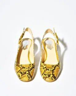 La Piscine Paris Escarpins en cuir effet python Mercadal*Femme Chaussures