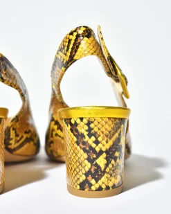 La Piscine Paris Escarpins en cuir effet python Mercadal*Femme Chaussures