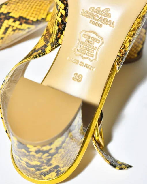 La Piscine Paris Escarpins en cuir effet python Mercadal*Femme Chaussures