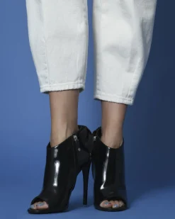 La Piscine Paris Escarpins ouvert en cuir vernis Ballin*Femme Chaussures