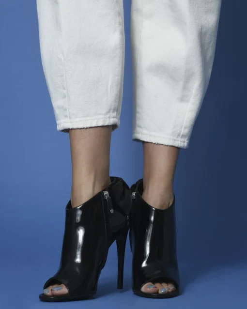 La Piscine Paris Escarpins ouvert en cuir vernis Ballin*Femme Chaussures