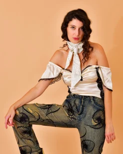 La Piscine Paris Foulard en sergé à imprimé à pois Maison Margiela*Femme Écharpes & Foulards