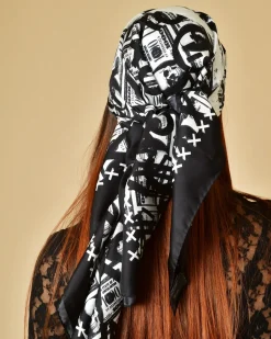La Piscine Paris Foulard en soie imprimé Philipp Plein*Femme Écharpes & Foulards