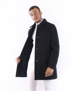 La Piscine Paris Gabardine en laine mouchetée e Palto*Homme Manteaux