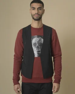 La Piscine Paris Gilet à surpiqûres blanches Isabel Benenato*Homme Blousons & Vestes