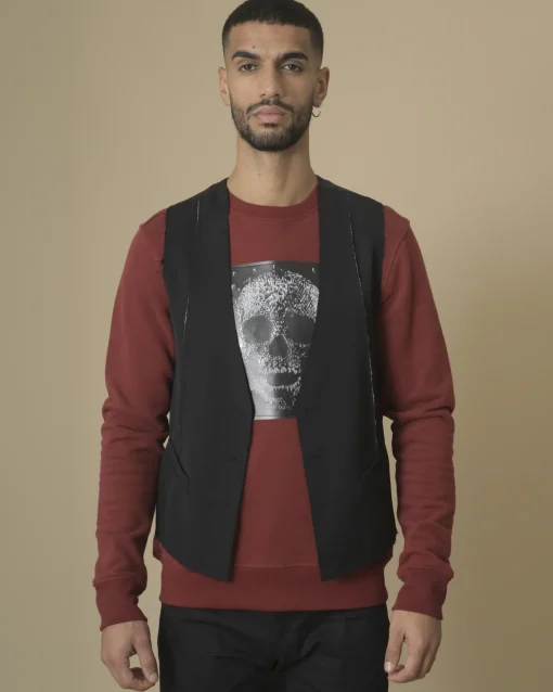 La Piscine Paris Gilet à surpiqûres blanches Isabel Benenato*Homme Blousons & Vestes